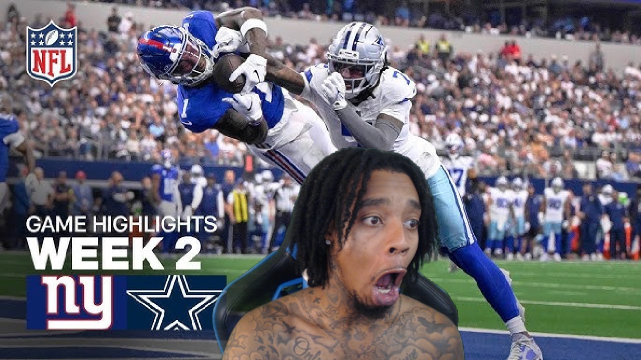 FlightReacts To Giants vs Dallas Cowboys Game Highlights | 2025 NFL Season Week 2!