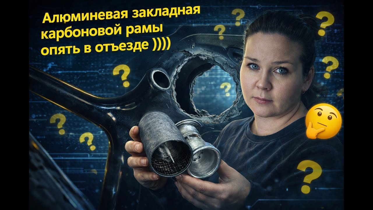 Алюминиевая закладная в отъезде 😅 Меняем на карбоновую