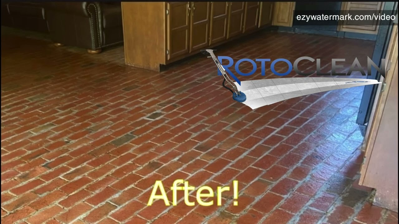 Brick floor stripping, cleaning, sealing in Memphis, Tn by RotoClean!