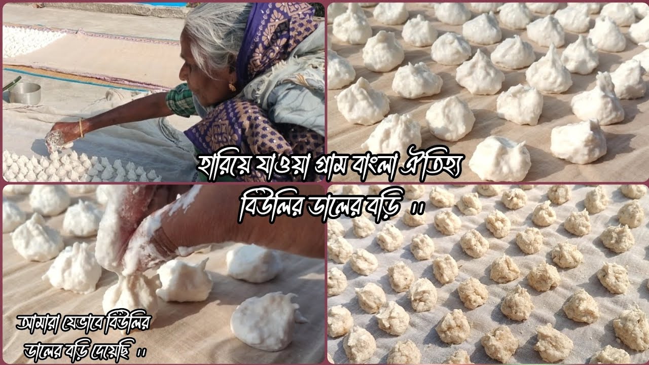 ছাদের রোদে শাশুড়ি মায়ের সাথে বিউলিরডালের বড়ি দিলাম। বড়ি#ডালেরবড়ি #গ্রামীণঐতিহ্য #food#বাঙালিয়ানা