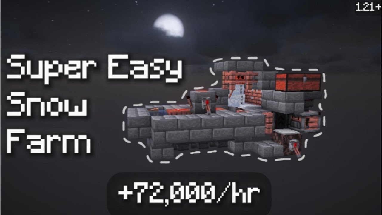 The only Snow Farm you'll ever need | Super Easy and +72k/hr | Minecraft Java 1.21+ |