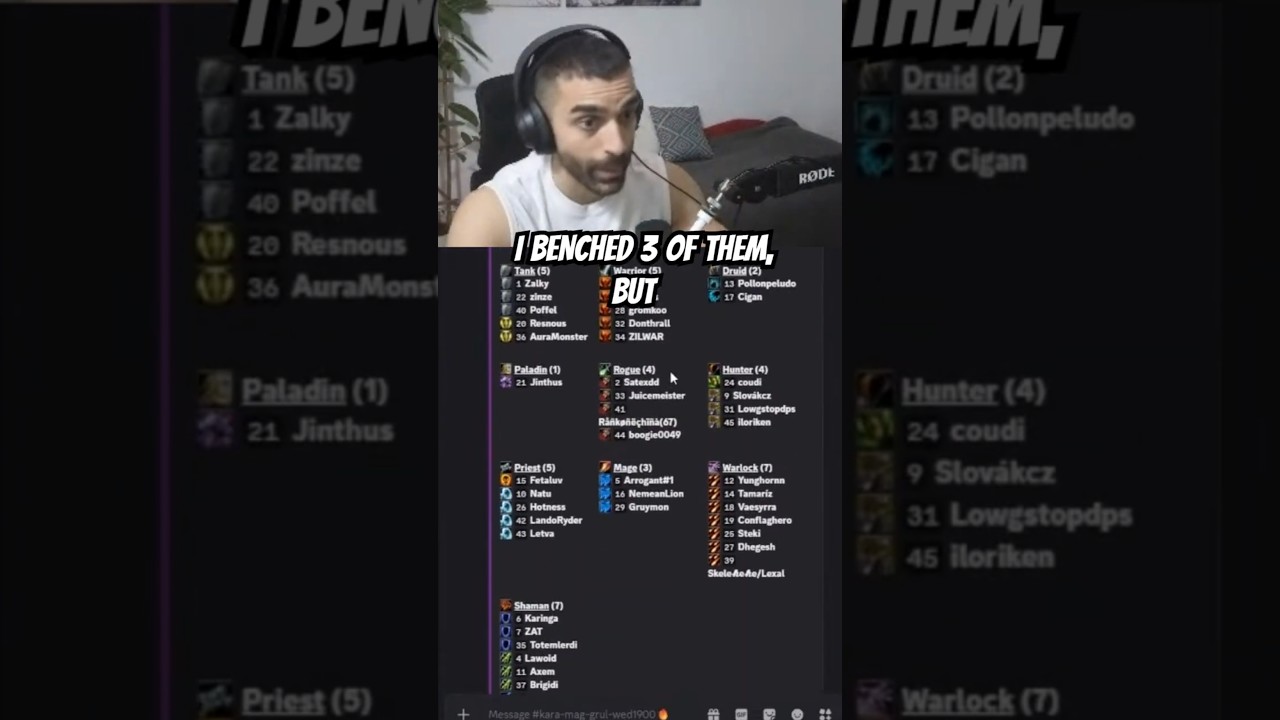 How Hard It Is to Make a Raid Roster in TBC