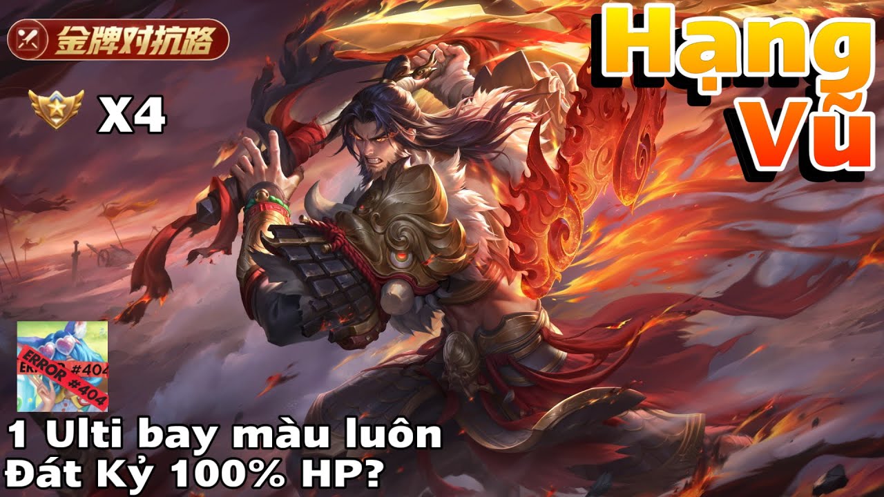 [VGVD] Hạng Vũ (项羽) - Skin free 4 mùa đạt rank cao thủ, tầm này mà cân 2, cân 3 là bình thường!