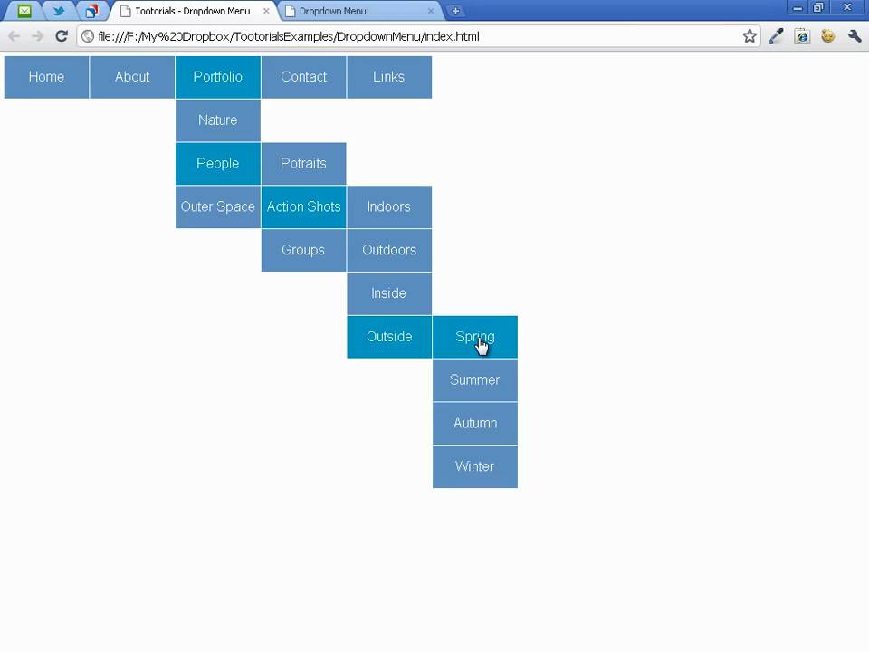 Dropdown Menu In Dreamweaver - Code Tootorials