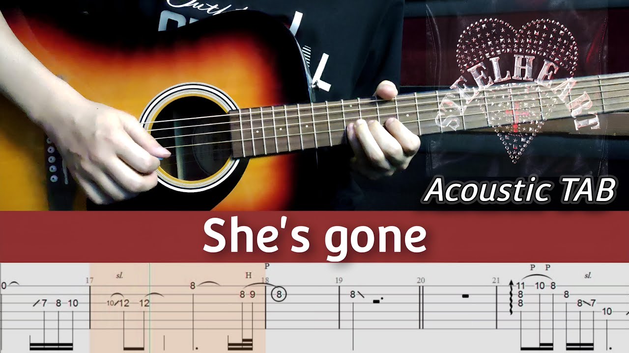 Steelheart - She's Gone | Acoustic Guitar | Lesson + TAB | Tutorial