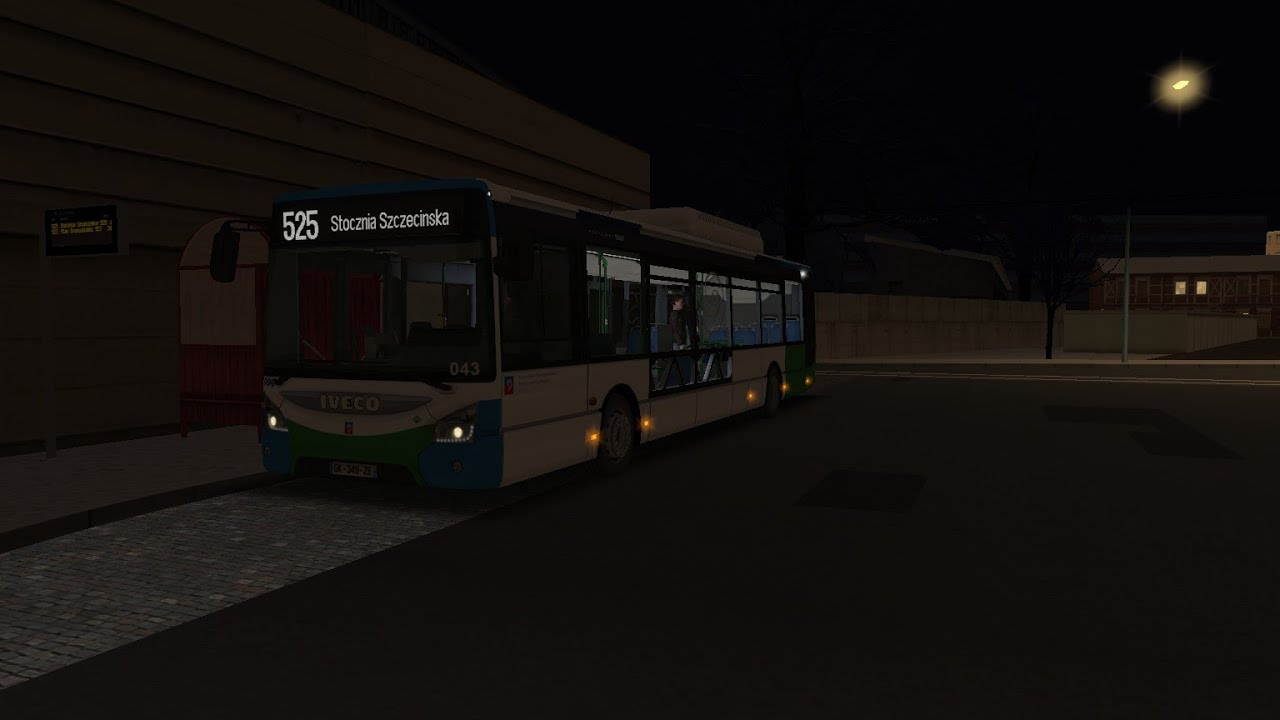 Omsi 2 - Fiktiv Szczecin - Night route 525 - Iveco Urbanway Natural Power 12M