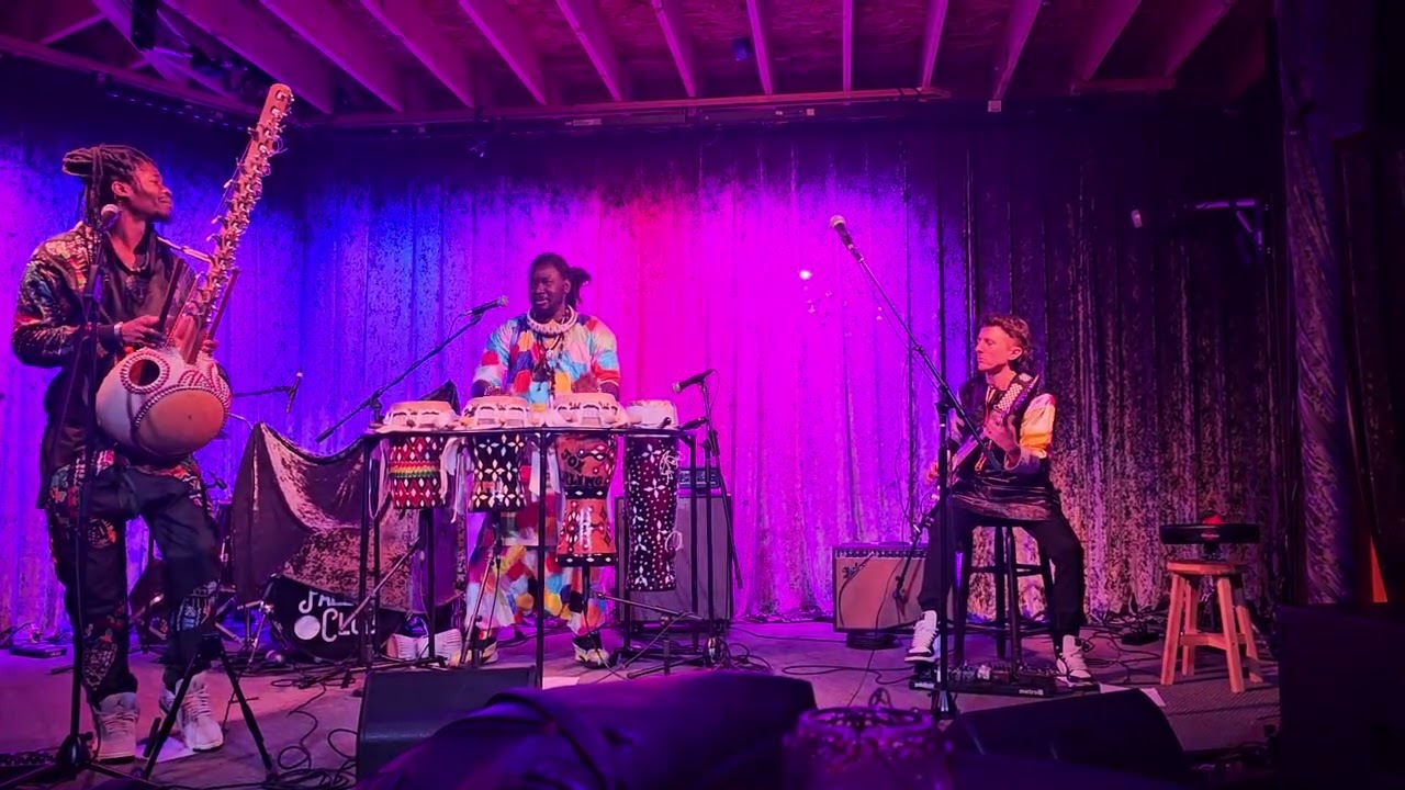 Youba Cissokho, Aba Diop, and Jason Hosier at Youba's birthday bash