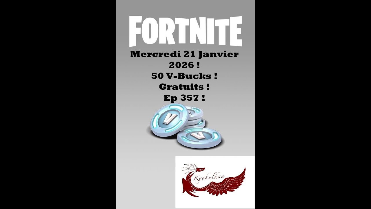 50 V-Bucks, Gratuit le Mercredi 21 Janvier 2026! Fornite sauver le Monde Ep 357