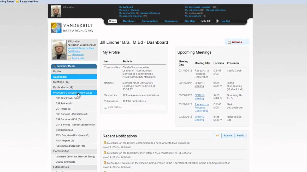 View your Resource Collections - VanderbiltResearch.org