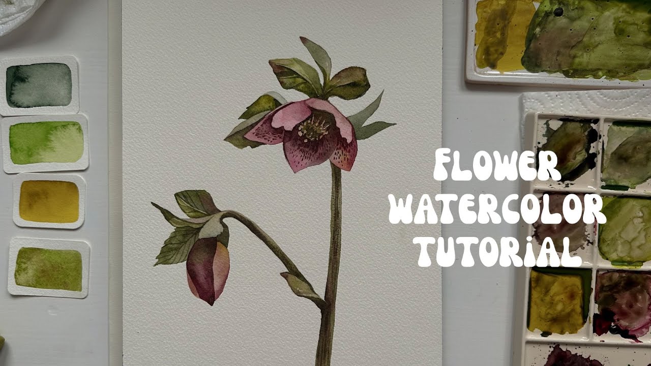 Flower Painting Watercolor Tutorial