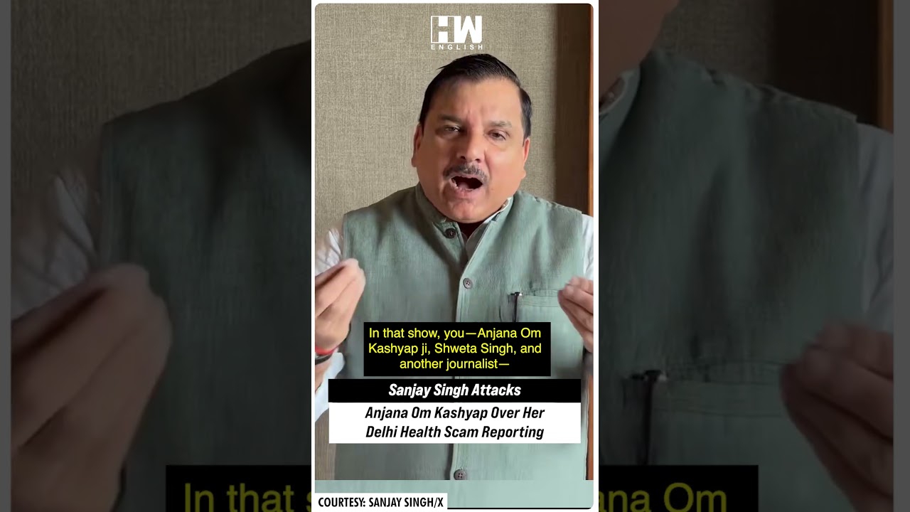 #Shorts | Sanjay Singh Attacks Anjana Om Kashyap Over Her Delhi Health Scam Reporting | Rekha Gupta