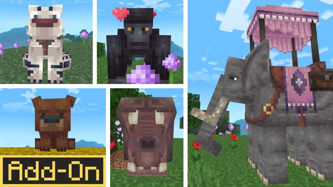 Откройте для себя дополнение Minecraft Wildlife | Приручайте новых питомцев и диких животных!