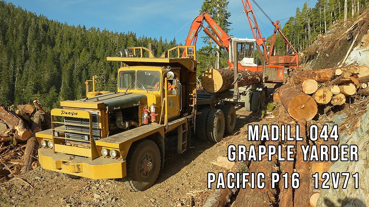 Madill 044 Grapple Yarder Pacific P16 12v71 Twin Turbo