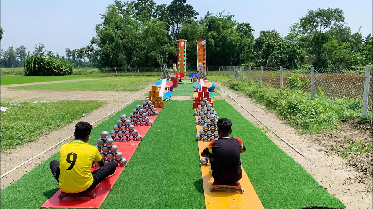 Ultimate Ball Throwing Challenge | Who Will Knock It Down First? 🔥🎯