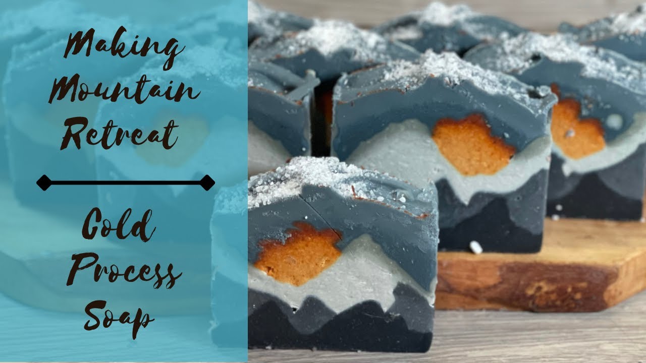 Mountain Retreat Vacation Cold Process Soap, All Natural Soap, Sculpted Layers without tools