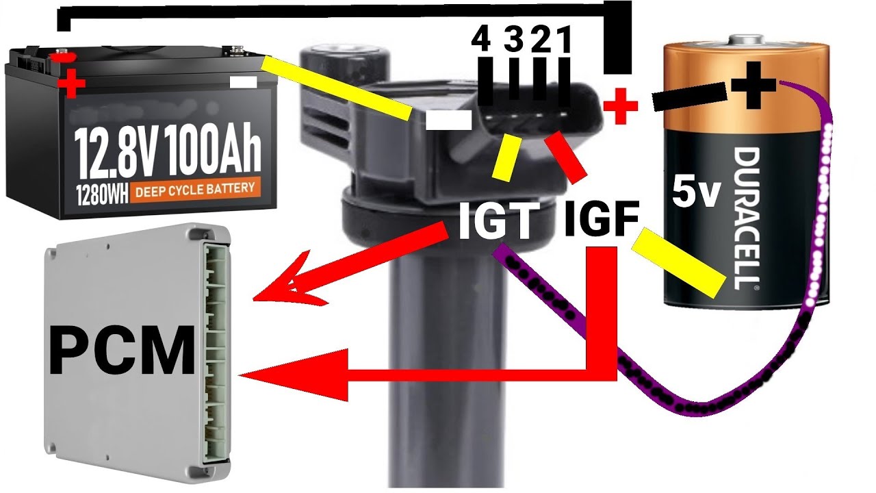 Toyota 4 Wires 3 Wires Ignition Coil Test With A Multimeter