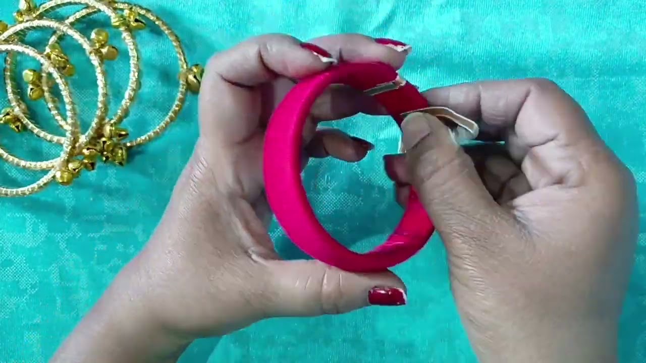 Diy Ghungroo Bangle in red colour Long Video | Traditional Sound & Elegant Look #GhungrooBangles 