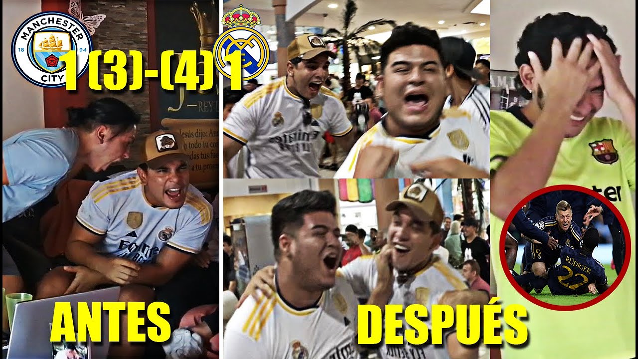 REACCIÓN Manchester City vs Real Madrid |VUELTA 4tos de Champions Madridistas vs Culés VIDEOREACCIÓN