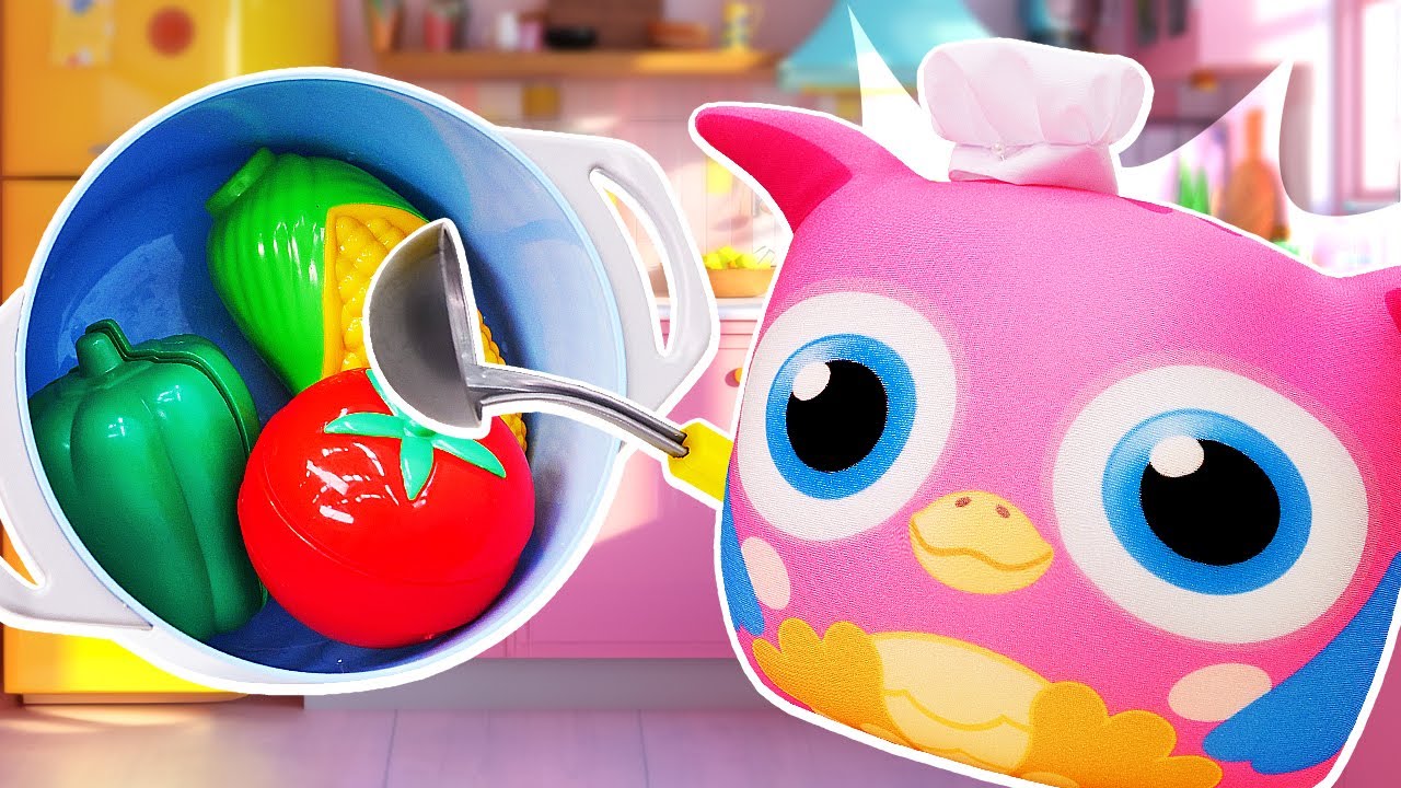 La zuppetta di verdura per Gufetto HopHop e altri giochi allegri con i giocattoli