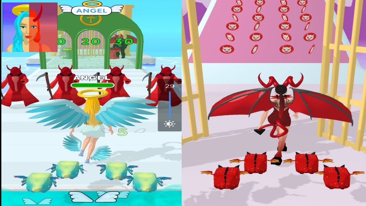 Destiny Run Game 🧚🧟 Angel vs Devil - Destiny Run Ad Ads Game All Levels Gameplay Walkthrough (1-5)