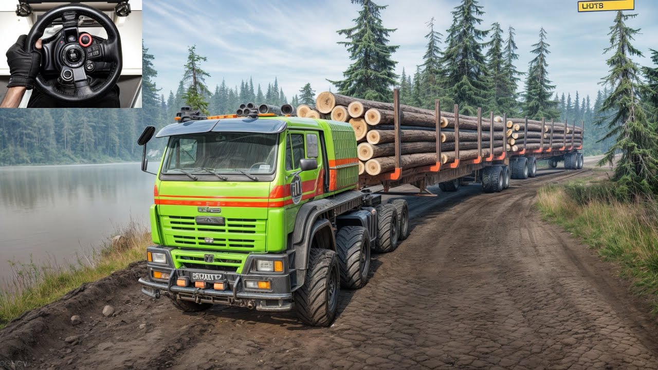 Ultimate Log Trailers Haul With Azov 64131 | SnowRunner | Logitech G29 Gameplay | #949