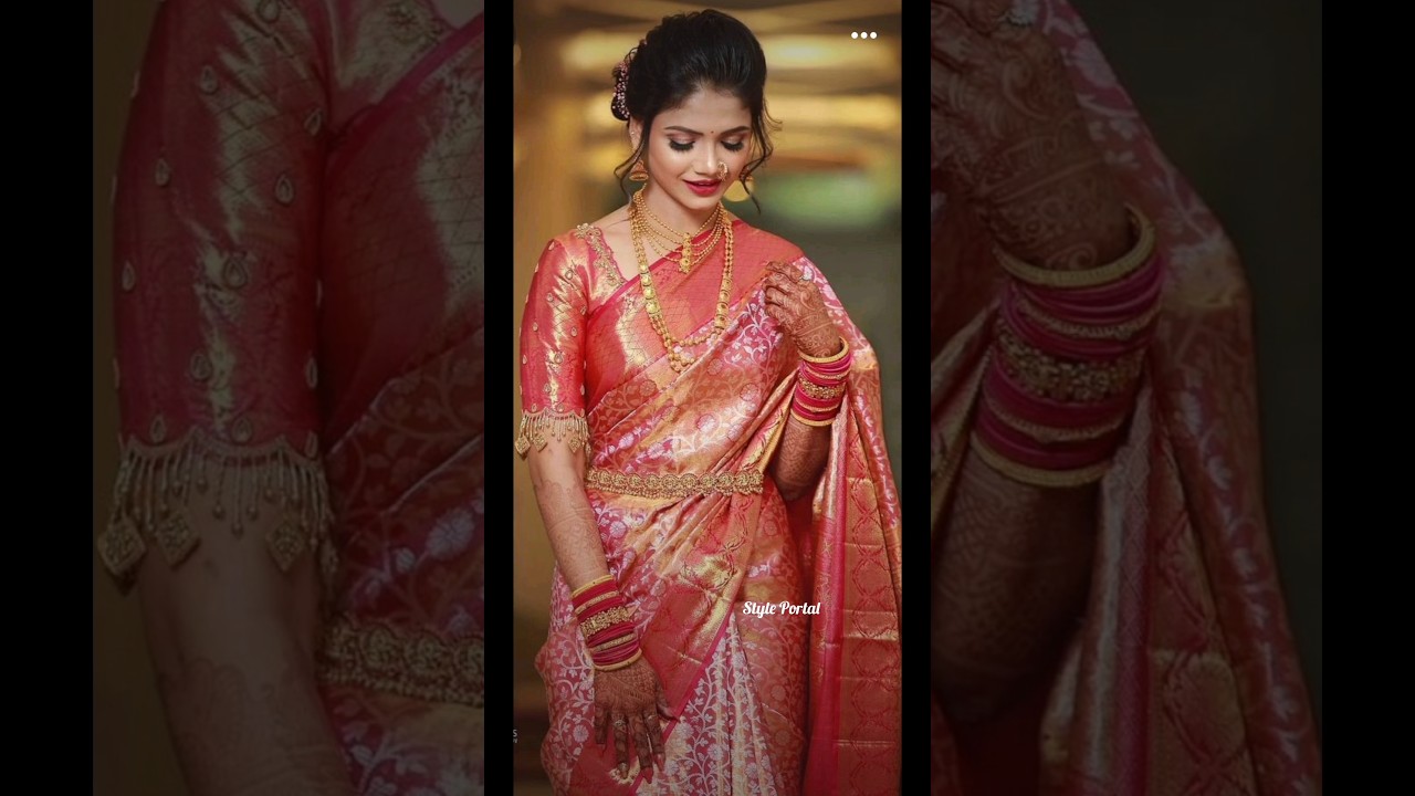 Latest Kanchipuram Silk Saree Designs #engagement #wedding #silksaree #kanjivaram #bridal #look #pic