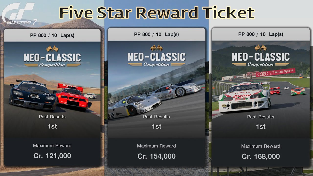 Gran Turismo 7 | Neo-Classic Competition All Events Race Difficult H/N & Reward Five Star Ticket