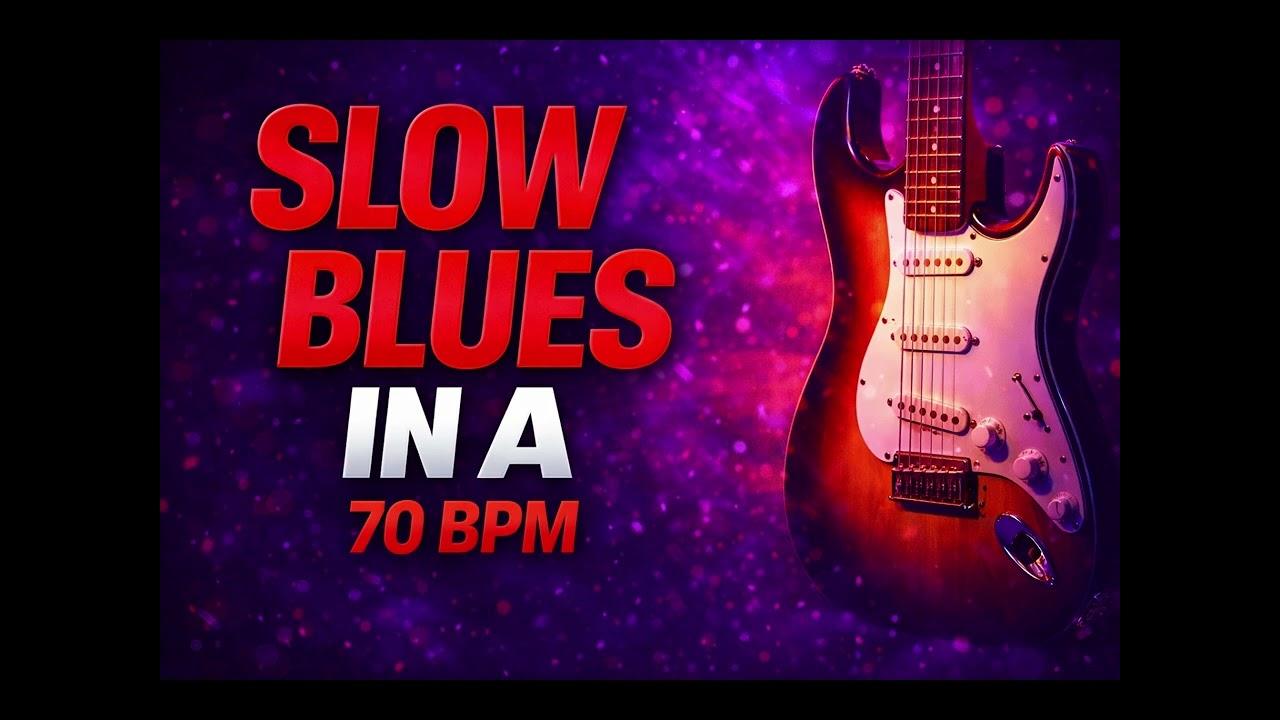 Slow Blues Backing Track in A Major | 70 bpm | Guitar Jam