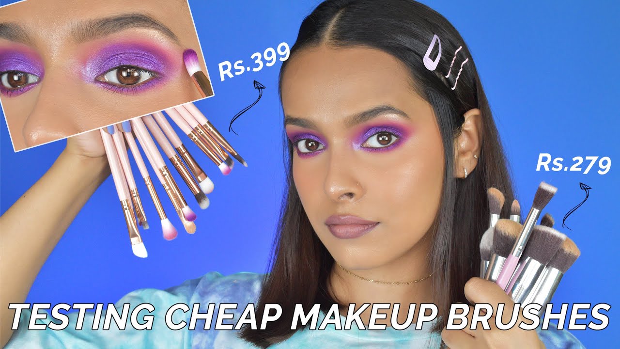 FULL FACE OF CHEAP MAKEUP BRUSHES FROM AMAZON