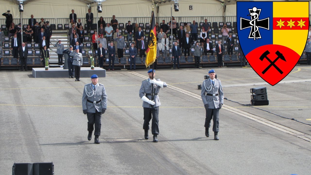 Aufstellungsappell Sanitätsregiment 4 in Rheine mit Annegret Kramp-Karrenbauer und Jens Spahn