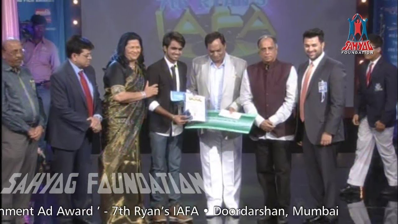 Sahyog Foundation sponsored “Environment Ad Award - ‘7th Ryan School IAFA AWARD 2015”