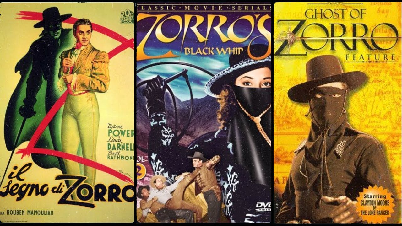 🦊⚫ Tutti gli ZORRO #3 ⚫🦊 in Film, Cartoni Animati, Serie TV (1940 / 1949) 📽