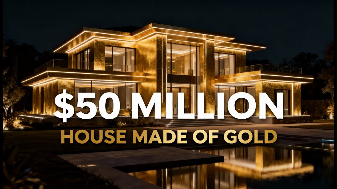 💰🏠✨ Would You Live Inside a Gold House ? ✨🏡💎