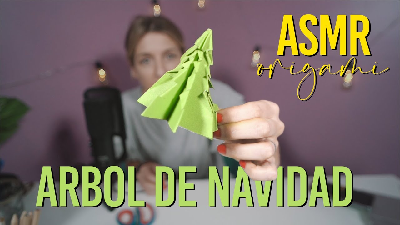 ASMR 🎧🎧 haciendo origami navideño