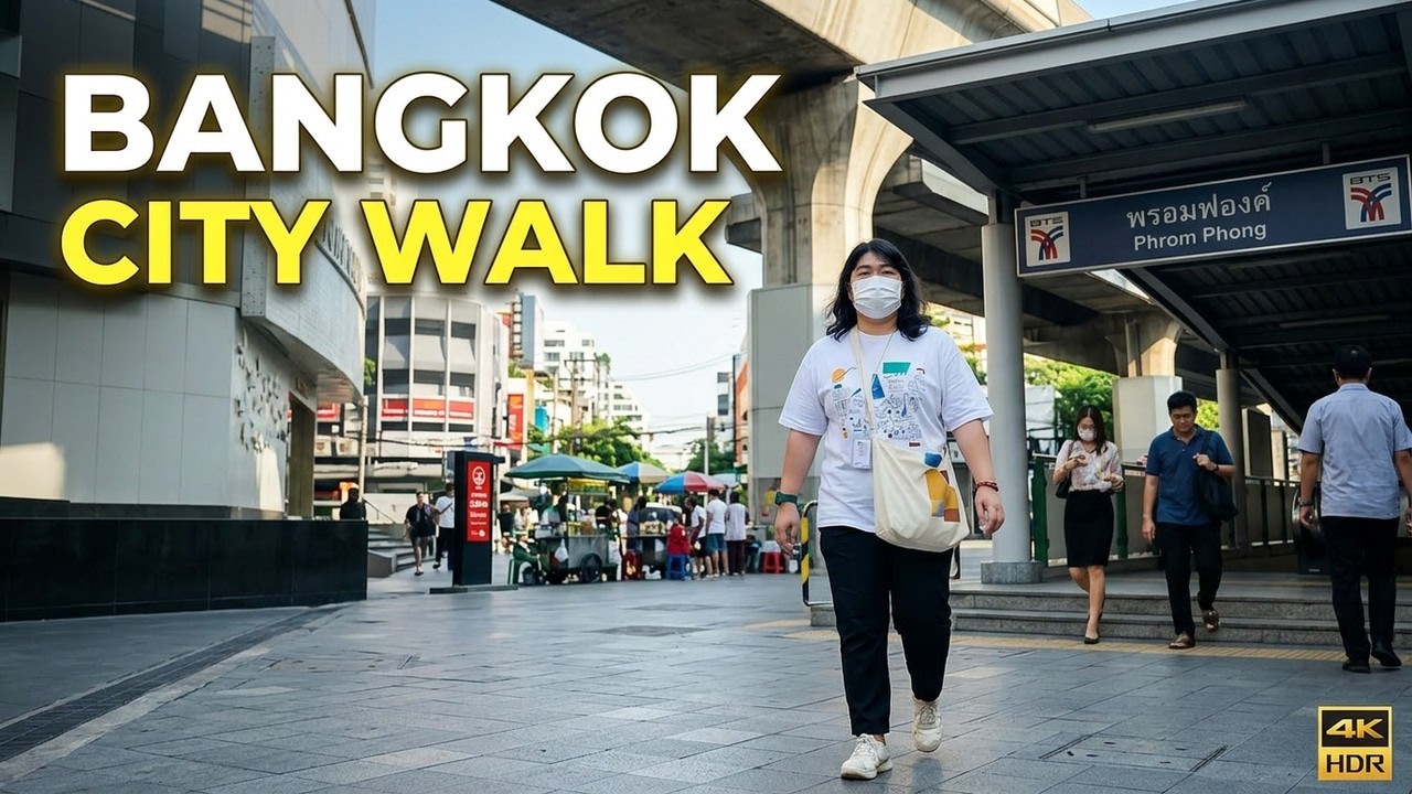 [4K HDR] Bangkok City Walk | BTS Phrom Phong to Thong Lor Walking Tour