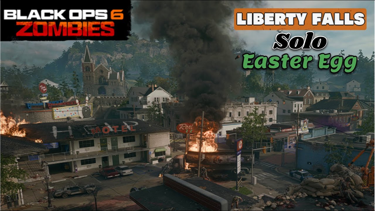 Liberty Falls Easter Egg solo - Call of Duty Black Ops 6 Zombies (No Commentary)
