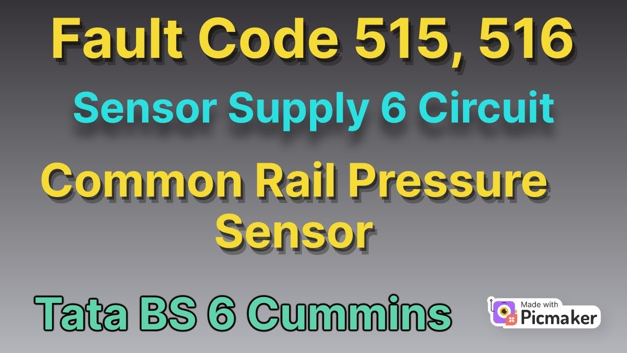 fault code 515, 516 | sensor supply 6 circuit | RPS sensor | common rail pressure sensor | 5 volt