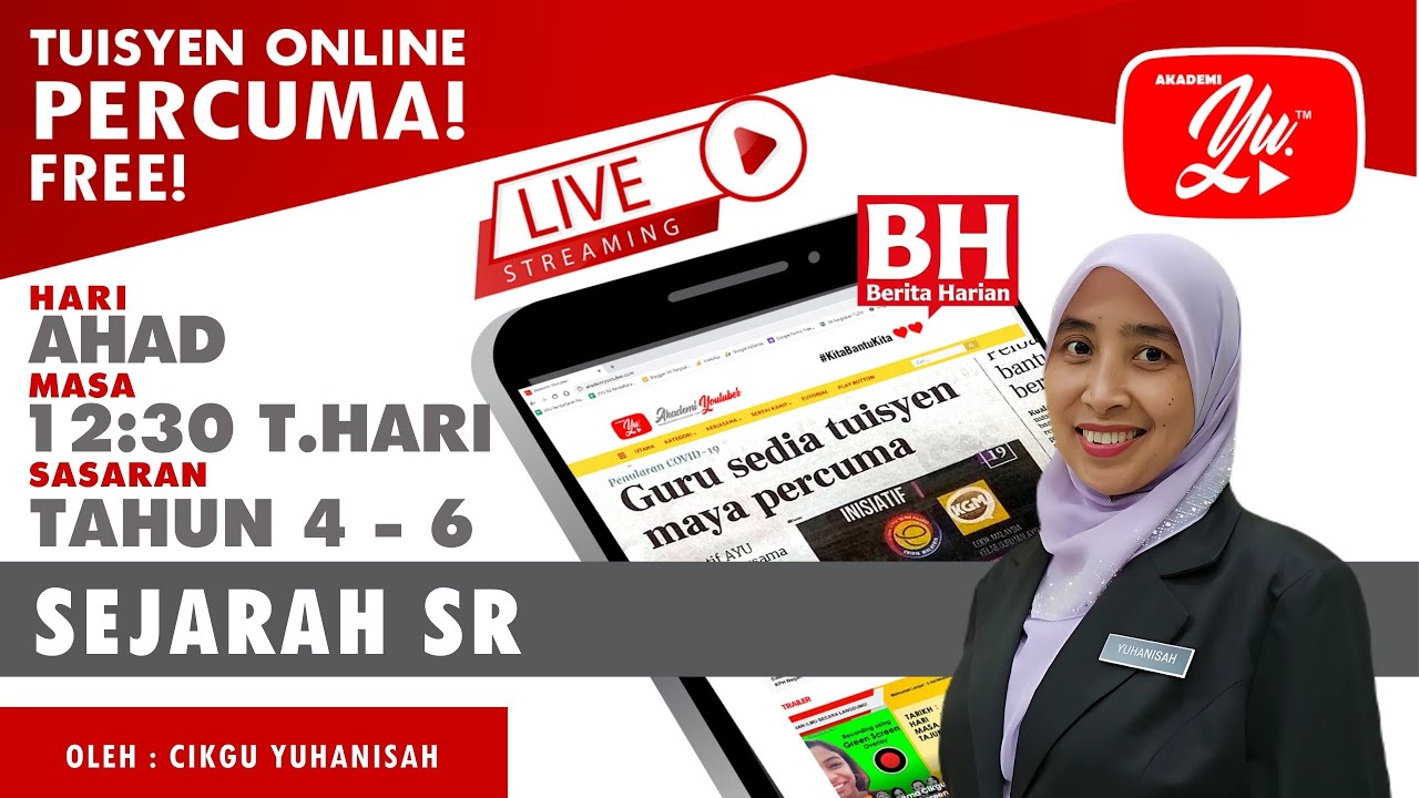 🔴 [LIVE] SEJARAH SR, ULANG KAJI NEGERI-NEGERI DI MALAYSIA OLEH CIKGU YUHANISAH #51 #TUISYENPERCUMA