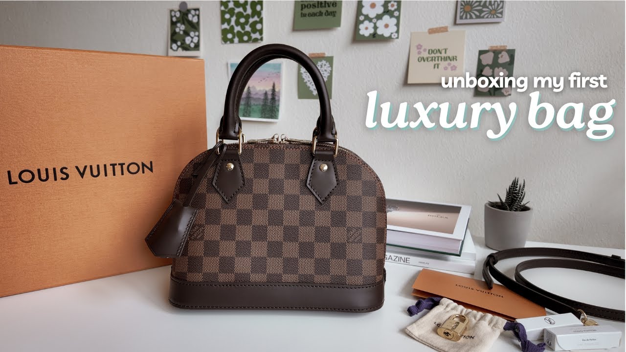 unboxing my first luxury handbag 🤎✨ | Louis Vuitton Alma BB