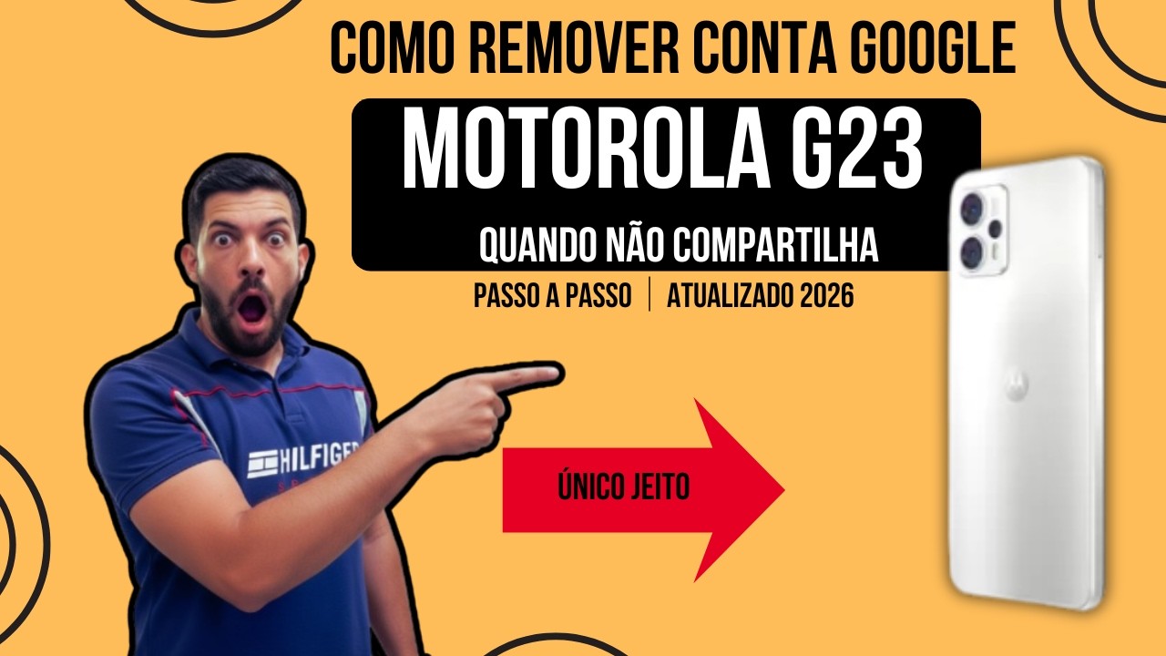 Como Remover Conta Google do Moto G23 Quando NÃO Compartilha | Método Novo 2026