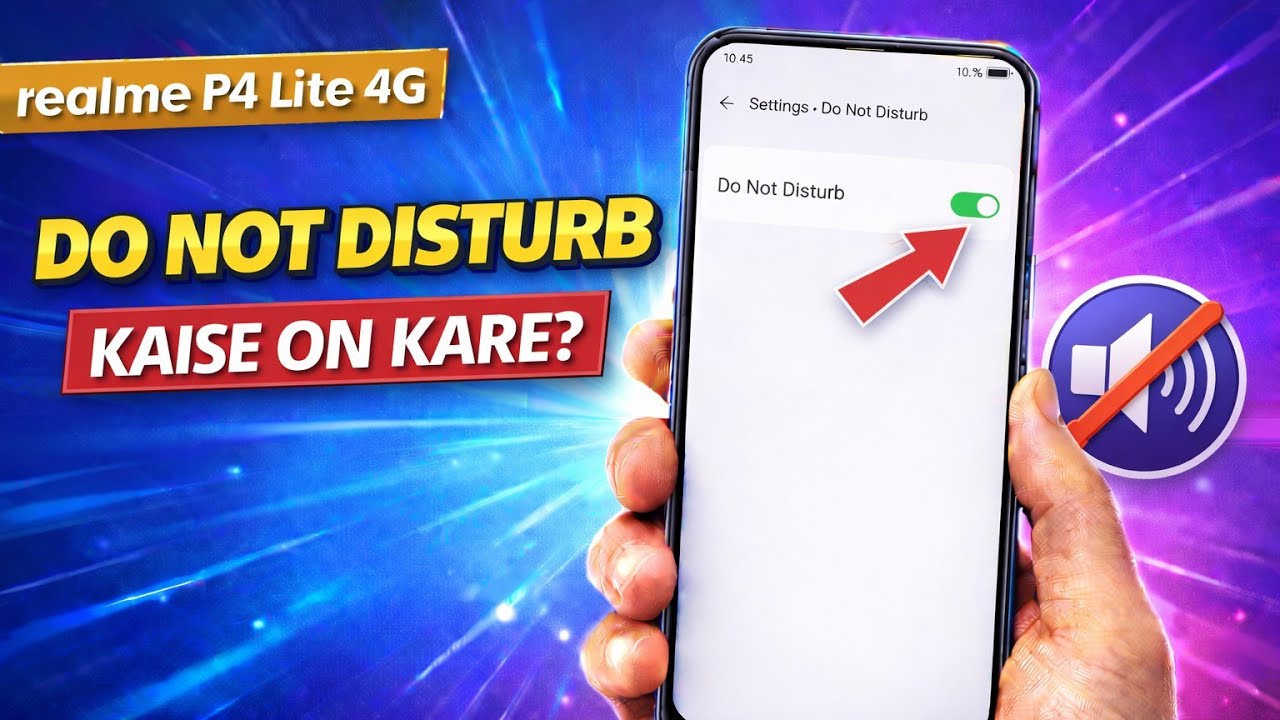 Realme P4 Lite 4G me do not disturb kaise on kare|How to turn on do not disturb on Realme P4 Lite 4G