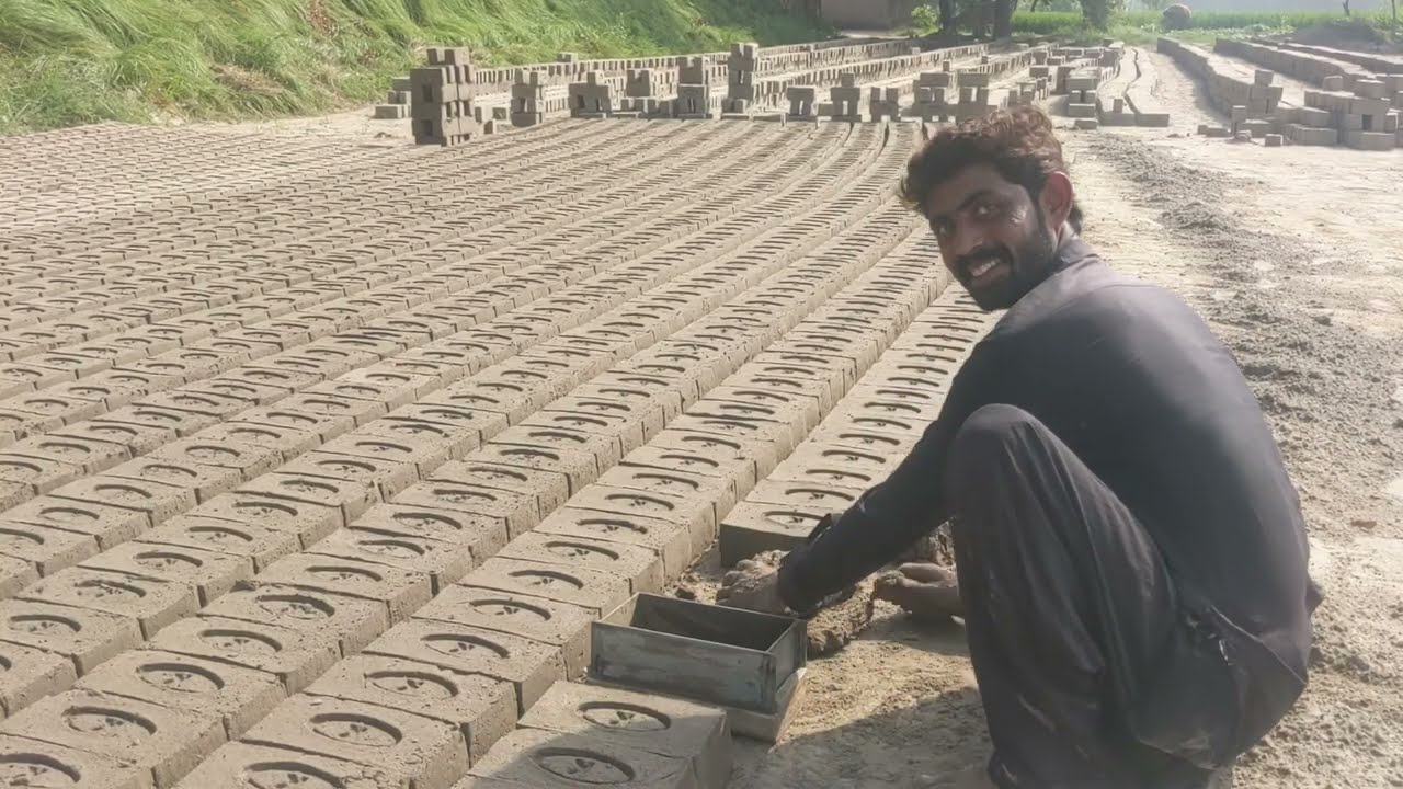 The Art of Handmade Brick Making #villagelife