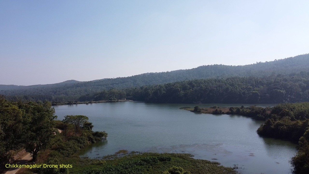 chikmagalur drone shots - Muthodi , hirekalol lake , view point