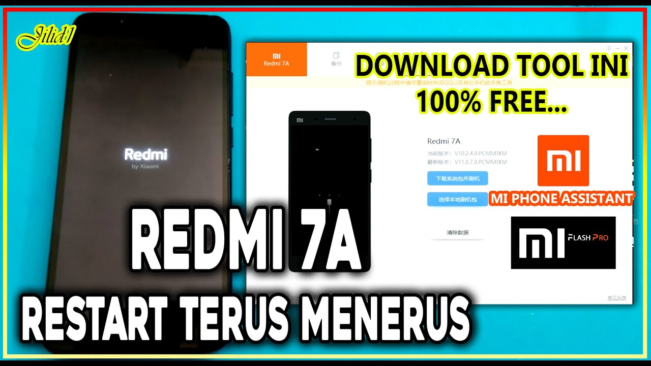 REDMI 7A BOOTLOOP Restart Terus Menerus | Jilid 1 (Atasi Stuck Logo MI)