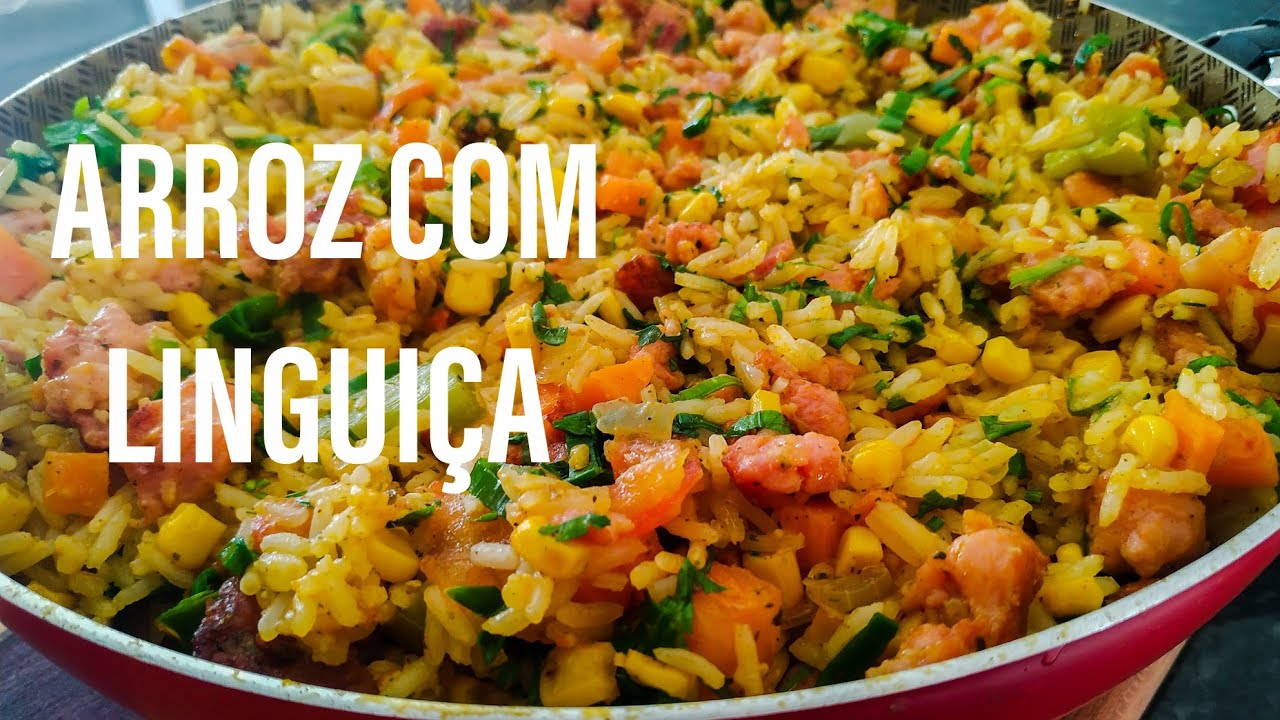 arroz com linguiça toscana veja que receita deliciosa(cozinha simples)