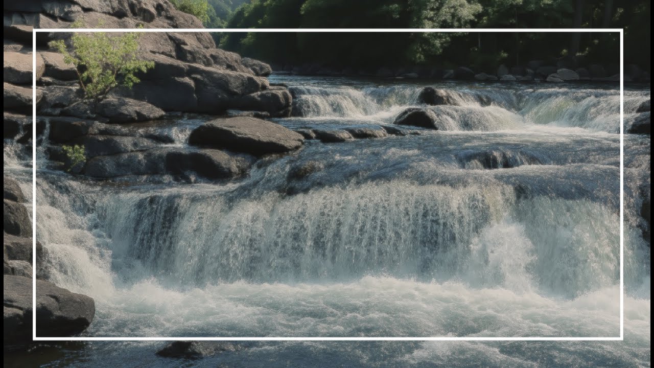 Soothing Waterfall for relaxation – 2 Hours Natural Sound | Gentle Water & Bird Ambience (No Music)