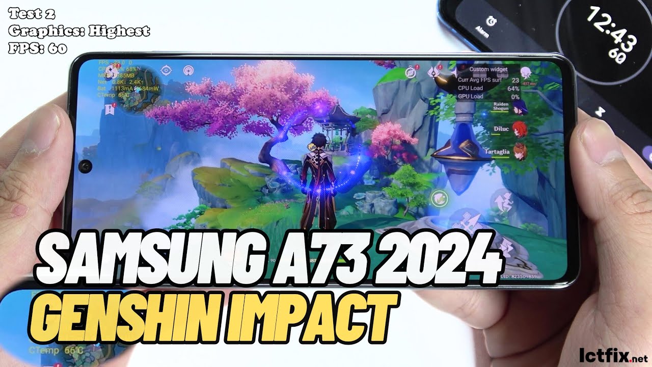 Samsung Galaxy A73 Genshin Impact Gaming test Update 2024 | Snapdragon 778G, 120Hz Display