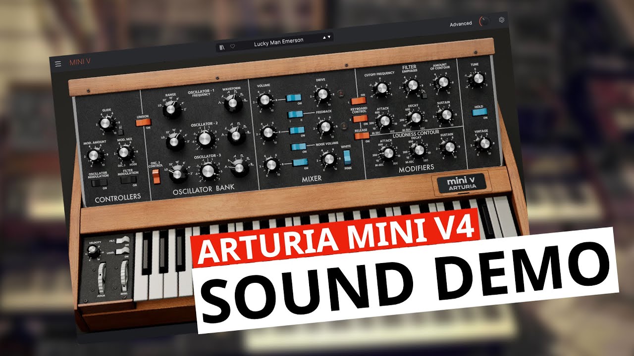 Arturia Mini V4 Sound Demo - Minimoog Update  - V Collection X