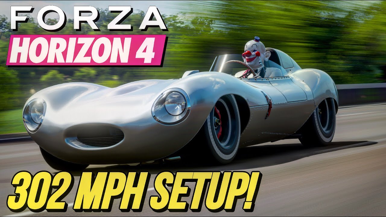 FORZA HORIZON 4 : 302+ MPH Jaguar D-Type Setup!