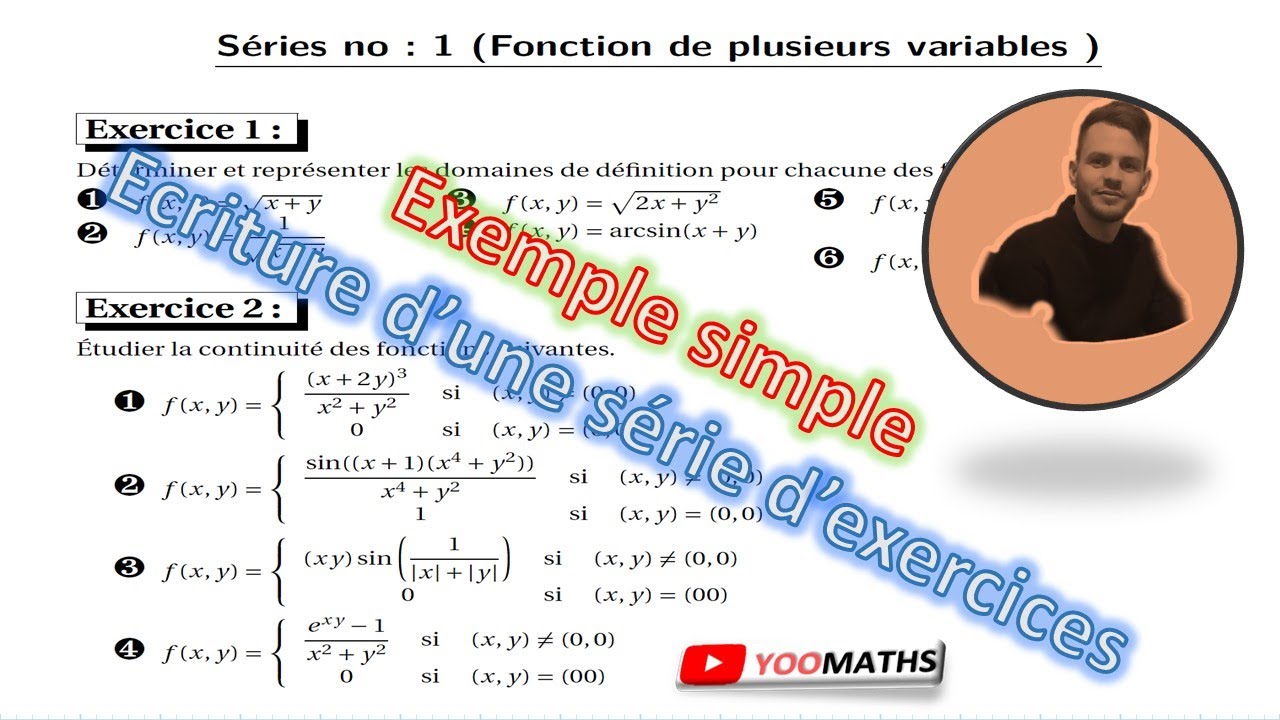 Tutorial 3 -  Un exemple simple d'une série d'exercices